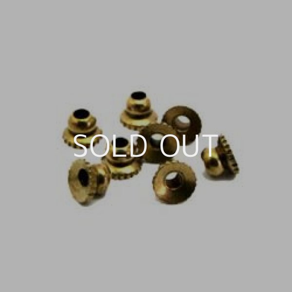 画像1: 3pcs 3mm brass textured cap (1)