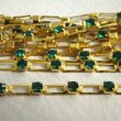 画像1: brass open link chain  "Emerald" (1)