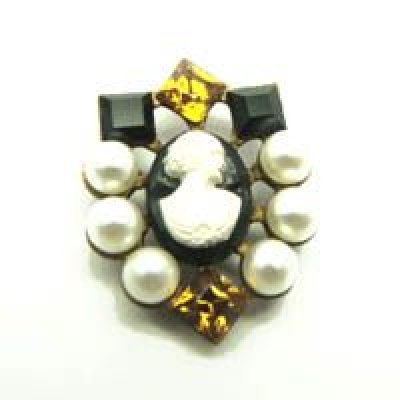 画像1: brass multi stone setting finding