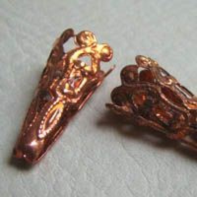 画像1: copper filigree cone cap 