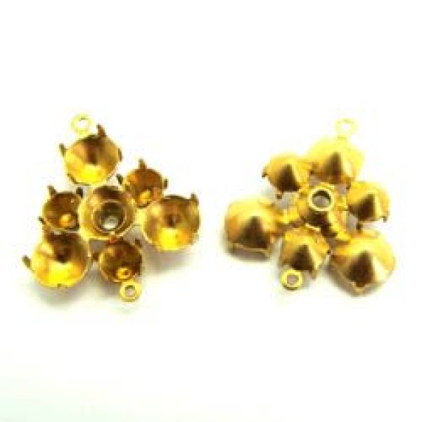 画像1: brass round stone setting 2R (1)