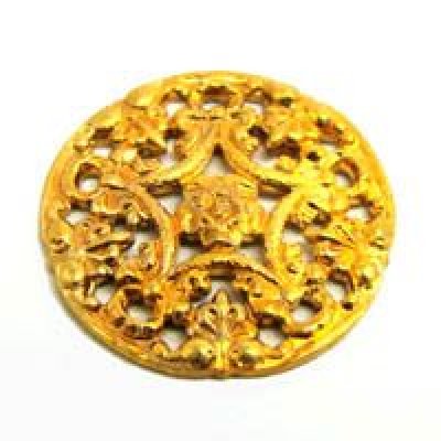 画像1: brass 21mm RD star filigree