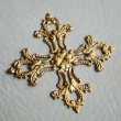 画像2: brass 56mm flat cross filigree (2)