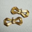 画像1: brass Bow charm (1)