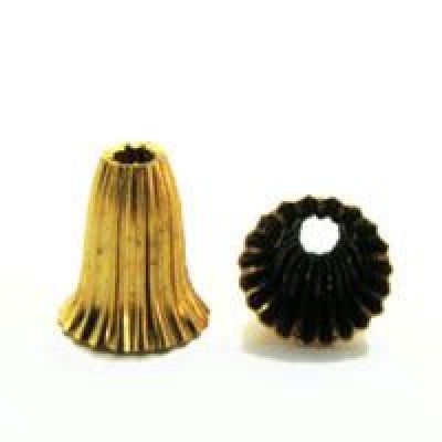 画像1: 5pcs vintage metal beads cap