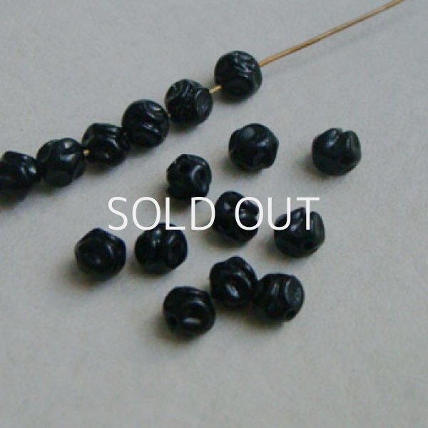 画像1: 10pcs 6mm Black baroque beads (1)