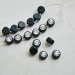 画像1: 2pcs 7mm "Black/ Crystal" 2-hole beads (1)