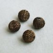 画像1: aged brass 12mm fancy beads (1)