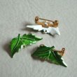 画像1: enameled leaf brooch (1)