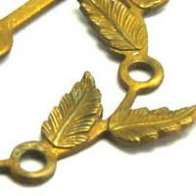 画像2: brass leaf circle finding