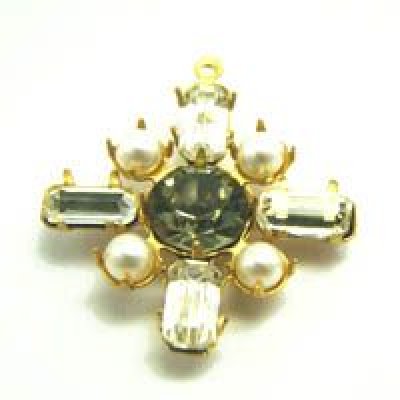 画像1: brass multi stone setting 1R