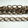 画像1: aged brass 19×10 textured oval link chain (1)