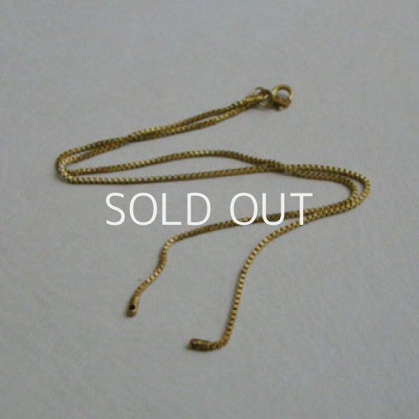 画像1: brass 1mm box chain necklace finding (1)