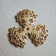 画像2: brass 25mm clover filigree (2)