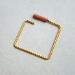 画像4: brass 32mm SQ embossed hoop pierce finding (4)