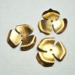 画像1: brass 35mm 3-petal textured flower (1)