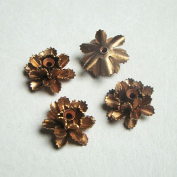 画像1: aged brass 3-layered flower (1)