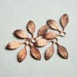 画像2: aged copper triple leaves charm (2)