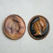 画像1: 36x31 Black enameled warrior cameo (1)