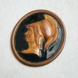 画像2: 36x31 Black enameled warrior cameo (2)