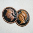 画像3: 36x31 Black enameled warrior cameo (3)