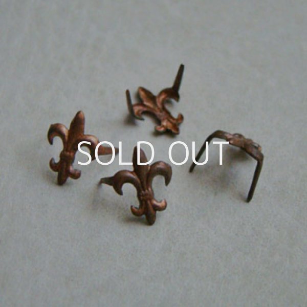 画像1: 2pcs 12x10 Fleur De Lis prong back (1)