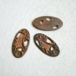 画像1: 21x11 Art Nouveau floral oval stamping (1)