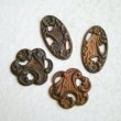 画像3: 21x11 Art Nouveau floral oval stamping (3)