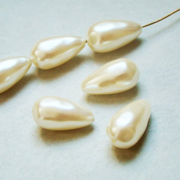 画像1: 2pcs 21.5x11.5 off-white baroque drop pearl (1)