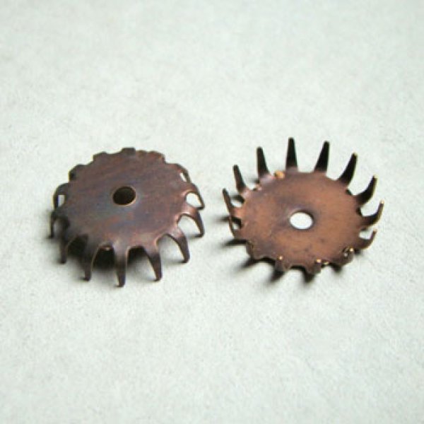 画像1: aged brass 14mm 14-prong setting (1)