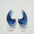 画像2: 2pcs 17x9 Horn "Transparent Montana" (2)