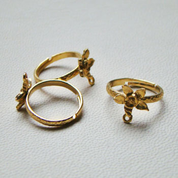 floral ring pr.1” BRASS - リング(指輪)